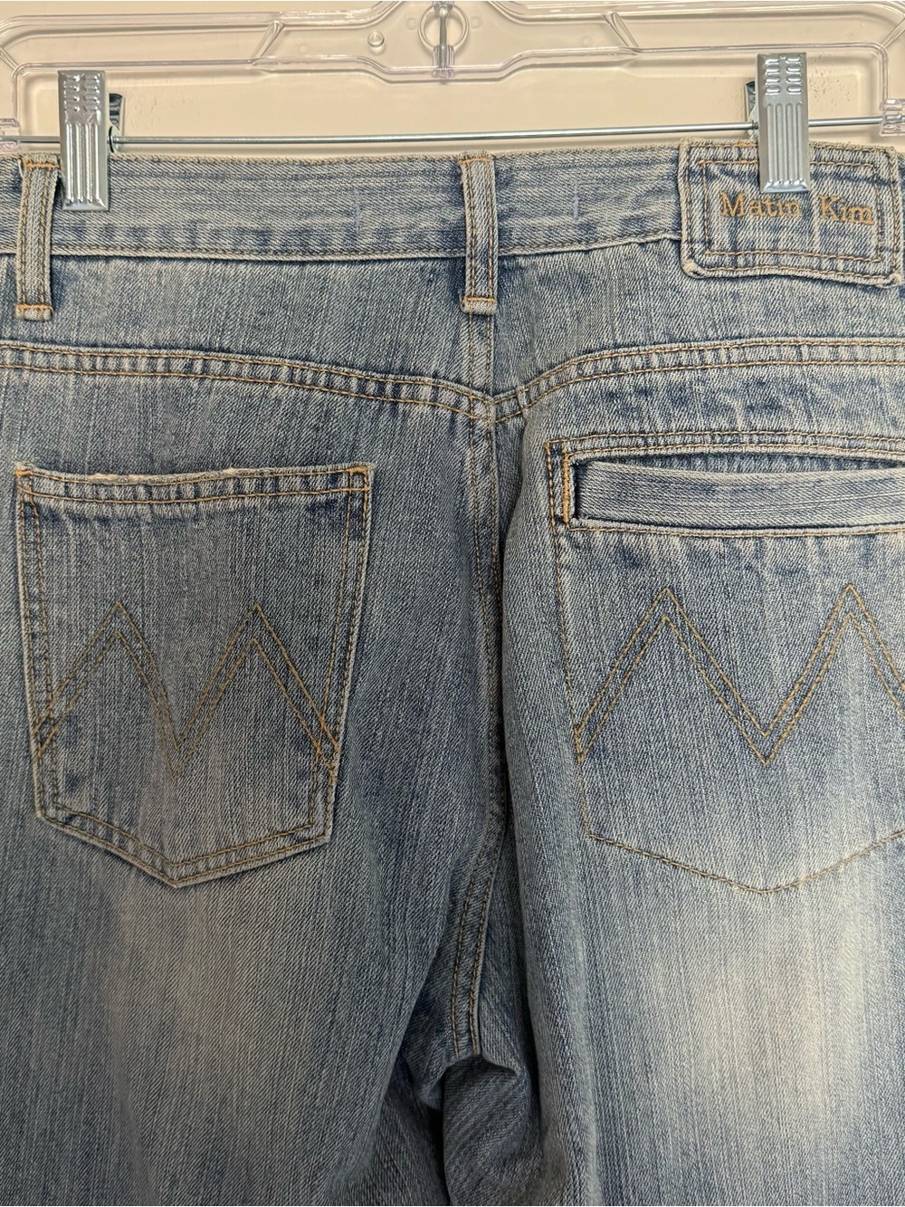 Matin Kim Y2K Flare Side Snap Faded Bootcut Jeans - Picture 5 of 10